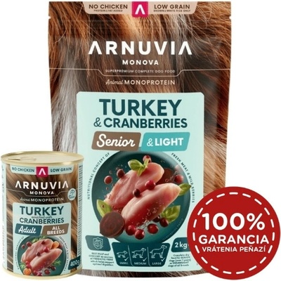 Arnuvia Monova Dog Senior & Light Turkey & Cranberries 2 kg