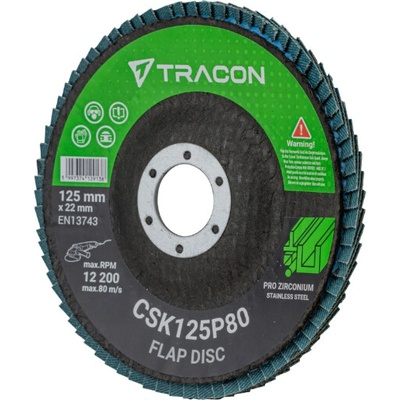 Tracon Brúsny kotúč 125 x 22 mm P80 CSK125P80