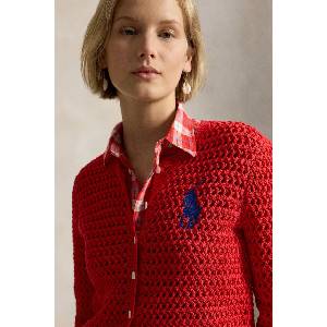 Ralph Lauren пуловер със закопчаване дамски от памук (211A12705)