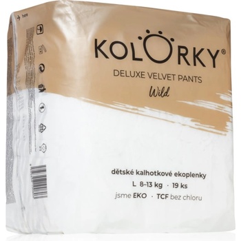 Kolorky Deluxe Velvet Pants Wild еднократни пелени гащички размер L 8-13 Kg 19 бр