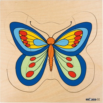 Educo Пеперуда - дървен пъзел, представящ растежа, Educo (E522014)