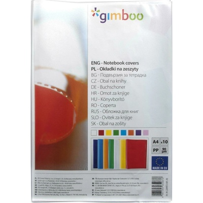 Gimboo obal na sešity A4 zrnité 148 x 210 mm PP transparentní