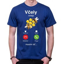 Fajntričko tričko Včely volajú, musím ísť... Phone kráľovská modrá