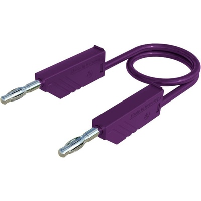 4mm PVC-test lead, on both sides stackable plugs, 2,5mm², 25 cm