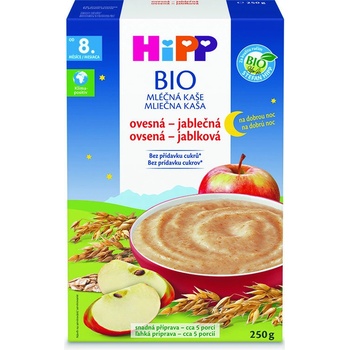 HiPP Bio mliečna na dobrú noc ovsená jablková 4 x 250 g