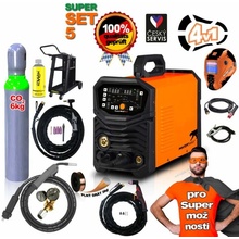 Pantermax PanterWeld 4v1 200 MIG/TIG/MMA/PLAZMA SET5 + kukla + lahev CO2 + ventil + vozík + drát