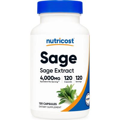 Nutricost Sage, 400 mg, 120 капсули, Nutricost (57650 (800101) NC)