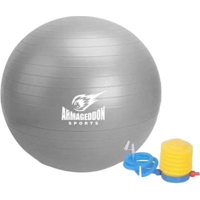 ARMAGEDDON Gymnastic Ball With a Pump 65 cm / Гимнастическа Топка с Помпа 65 см Сив