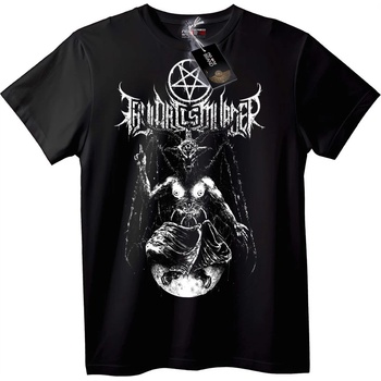 NOONEBRAND Тениска Baphomet Pentagram черна - 3XL, White