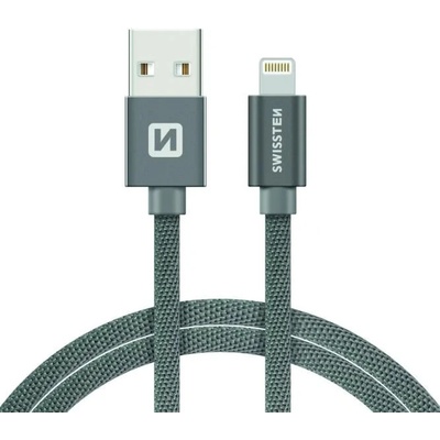 Swissten Kabel Textile Lighting, 1,2m, šedý