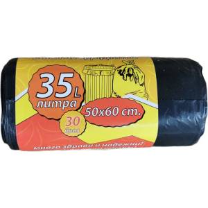  Чували за смет, 50х60см, 35 литра, 30 броя