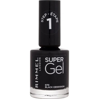 Rimmel London Super Gel lak na nehty 070 Black Obsession 12 ml