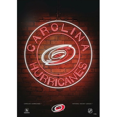 Mustang Plagát Carolina Hurricanes NHL Neon 12" x 16"
