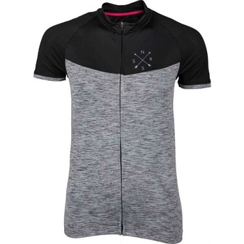 Sensor MOTION dámský krátky rukáv celozip šedá/černá