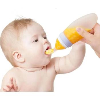 Силиконово шише с лъжица (br28-1)