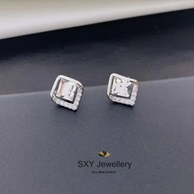 SXY Jewellery Дамски сребърни обици с Австрийски кристали | y7528