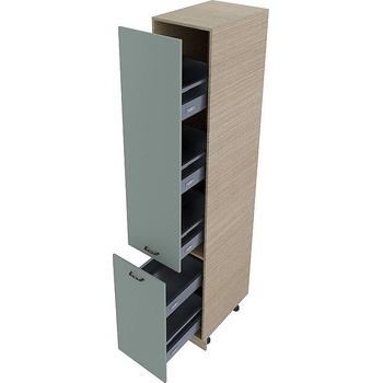 Image 1 of ИРИМ Колонен кухненски шкаф с пет рафта МФ-Олив мат-11-65 40 см