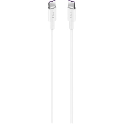 Ttec Data кабел ttec, Type-C - Type-C, 200cm, 65W, Fast Charge Cable, Бял