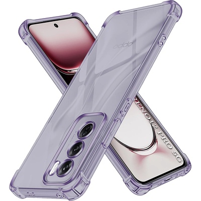 Techsuit Калъф за Oppo Reno12 Pro - Techsuit - Удароустойчив Clear Silicone - Опушено Черен