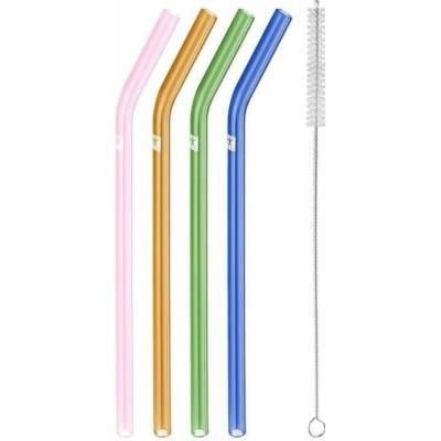 Zwilling Zahnutá skleněná brčka s kartáčkem 4 ks 1009754