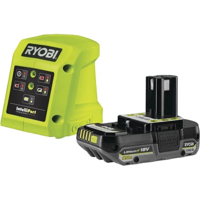 RYOBI АКУМУЛАТОРНА БАТЕРИЯ И ЗАРЯДНО УСТРОЙСТВО 18 v 2 ah ryobi one+ rc18115-120l (4892210195715)