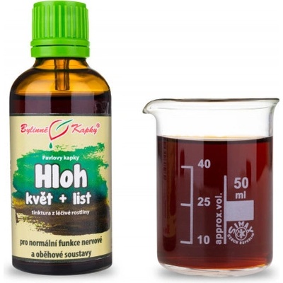 Bylinné kapky Hloh list + kvet bylinné kvapky tinktúra 50 ml