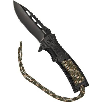 Mil-Tec One-Hand Paracord čierny-woodland