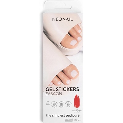 NEONAIL Gelové samolepky na nehty GEL STICKERS EASY ON P03 - PEDIKÚRA