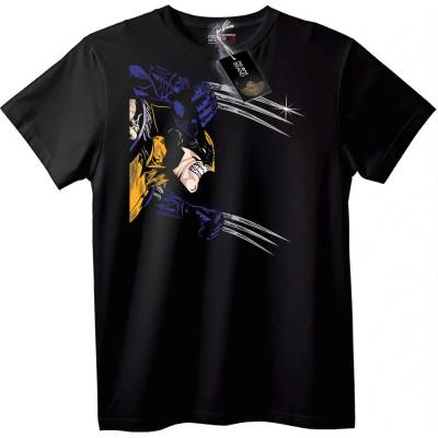 NOONEBRAND Тениска с Вълкър от X-Men - 2XL, Black