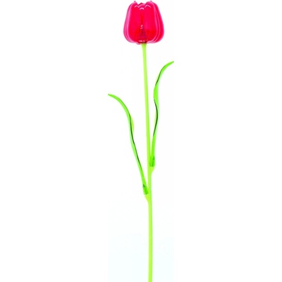 Umělý Tulipán červený, krystalický 61cm, 12ks