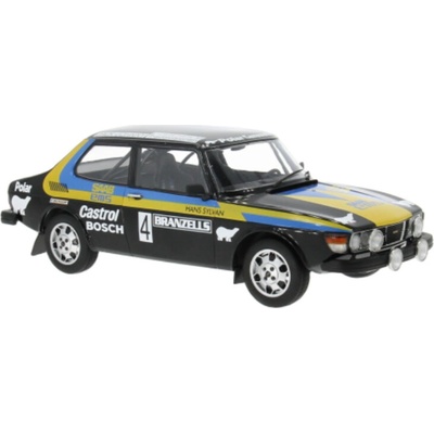 Saab 99 EMS 4 Blomqvist/Sylvan vítězové Swedish Rally 1977Model Car Group 1:18