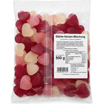 Trolli gumové bonbony barevná srdíčka 500 g