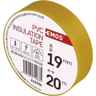 Emos F61926 Izolačná páska PVC 19 mm x 20 m žltá