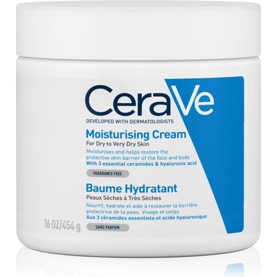 CeraVe Moisturizers хидратиращ крем за лице и тяло за суха или много суха кожа 454 гр