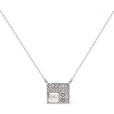 Spark čirý se Swarovski Elements Luster NNFM2408CW Krystal+Bílá