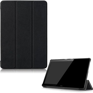 Gigapack Huawei Mediapad T5 10 WIFI GIGAPACK калъф, стоящ, кожен ефект FLIP, държач за настолен компютър, BLACK GP-81095 (GP-81095)