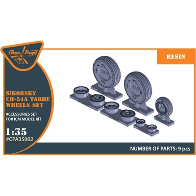 ICM Clear Prop CH-54A Tarhe wheel set forkits 1:35