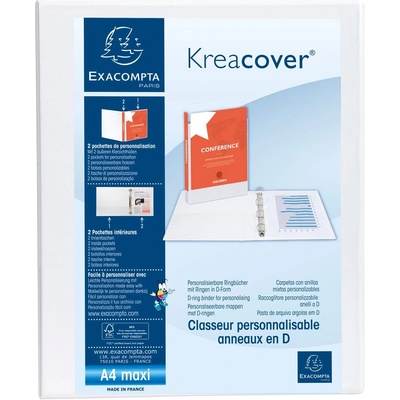 Exacompta Папка Kreacover, А4, с 2 ринга, 3 джоба, PP, 47 mm (1070140024)