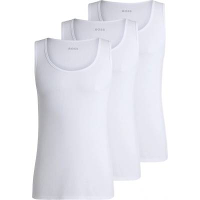 Boss Потник Boss Men's Classic Ribbed Tank Top 3-Pack Cotton Construction - White 100