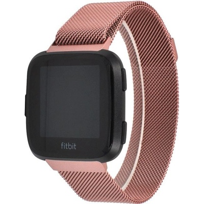 Mobilly řemínek pro Fitbit Versa, milánský tah, růžově zlatý 282 DSV-05-00F