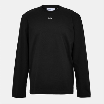 Off White Тениска Off White Men's Brick Skate T Long Sleeve T-Shirt - Black-White