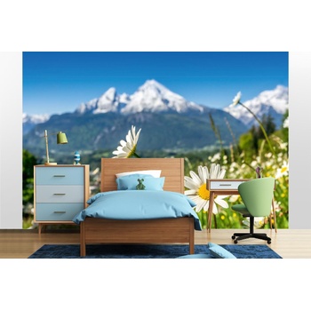 DIMEX ART s. r. o Самозалепваща се флизелинова фототапета художествена гледка към алпите 375 x 250 см