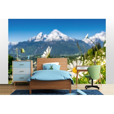 DIMEX ART Самозалепваща се флизелинова фототапета художествена гледка към алпите 375 x 250 см