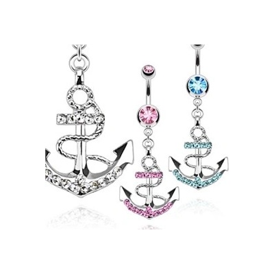 Piercingate piercing do pupíku kotva PBV00508 čirá