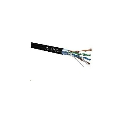 Solarix SXKD-6A-STP-PE-1m STP Cat6A drát PE 1m černý
