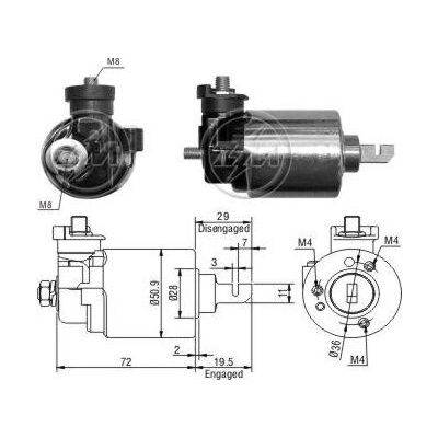 Spínač startéru Mitsuba SM442-32