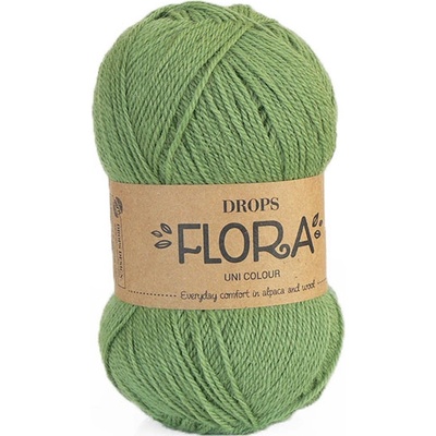 Příze DROPS Flora uni colour 15 - zelená