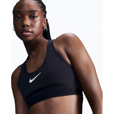Nike Спортен сутиен Nike Swoosh High Support black/iron grey/white