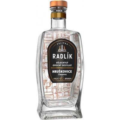 Radlík Hruškovice Clappova 45% 0,5 l (holá láhev)