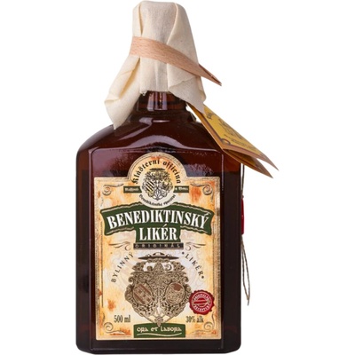 Klášterní officína Benediktinský bylinný likér 30% 0,5 l (holá láhev)